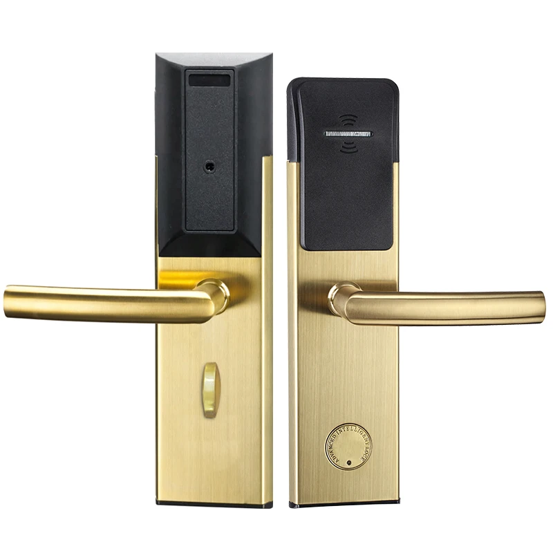 High Quality 304SUS Smart Electronic 13.56mhz Mifare Card Hotel Door Lock With Intelligent Management Software System