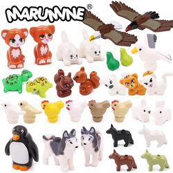 Marumine MOC Animals Blocks 20PCS Model Bricks Parts 11602 95342 41835 Farm Accessories Chicken Rooster Dog Bird Ranch