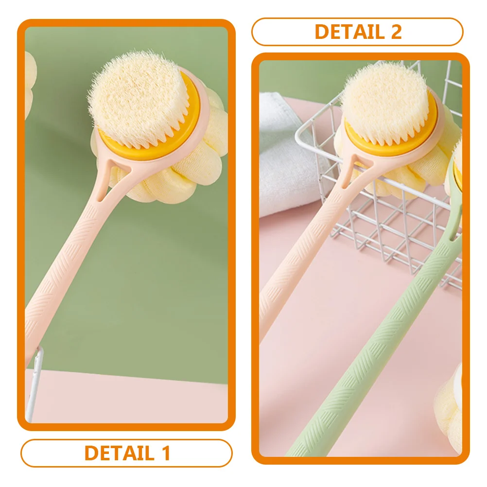 

Back Exfoliating Shower Brush Long Handle Bath Scrubber Ergonomic Design for Body Cleaning Gentle Exfoliation Relaxing Bath