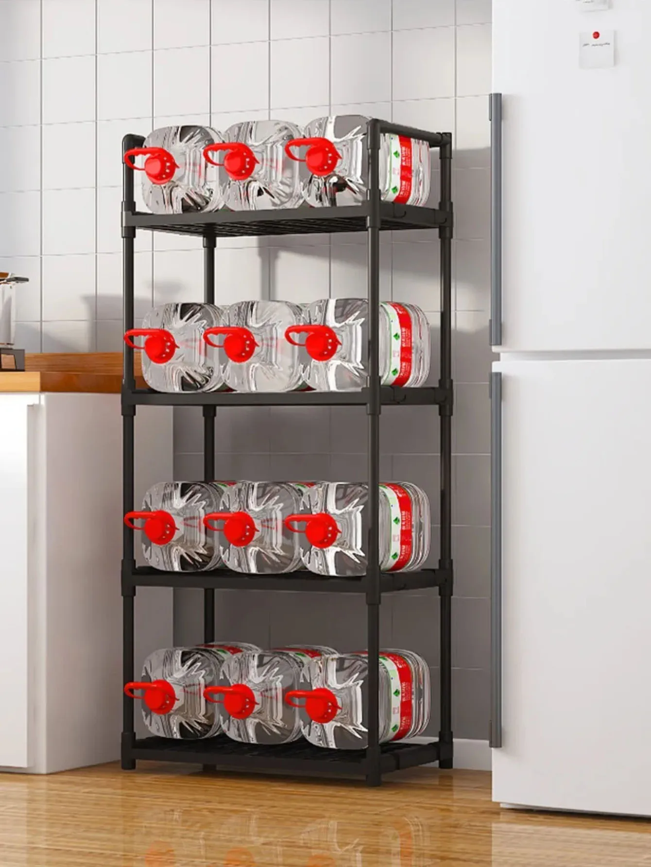 6/5/4/3 Layers Storage Shelves Household Trolley Standing Rack Home Bathroom Pantry Organization and Kitchen Storage Accessories