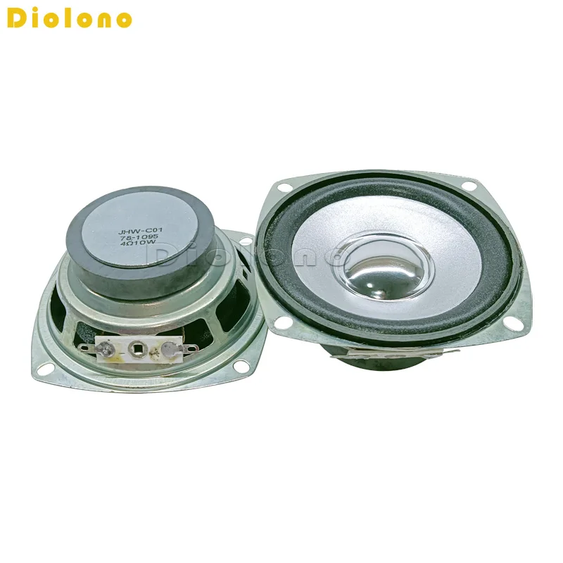 4 Ohm 10W Loudspeaker 78MM 3 Inch Square Silvery Speaker Silvery Cap 45MM External Magnetic Height 35MM