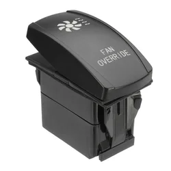DC12-24V 20A Waterproof IP66 5-Pin 2-Speed Red LED Fan Control Single Pole Single Throw Open Rocker Switch