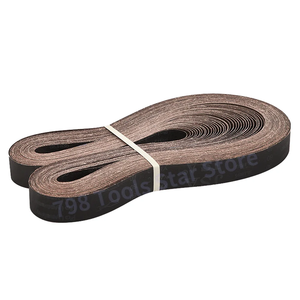 

7PCS 2100 * 50 mm Sanding Belts 40-800 Grits Calcined Aluminium Oxide Sanding Belts for Sanding Wood Paint Soft Metal Polishing