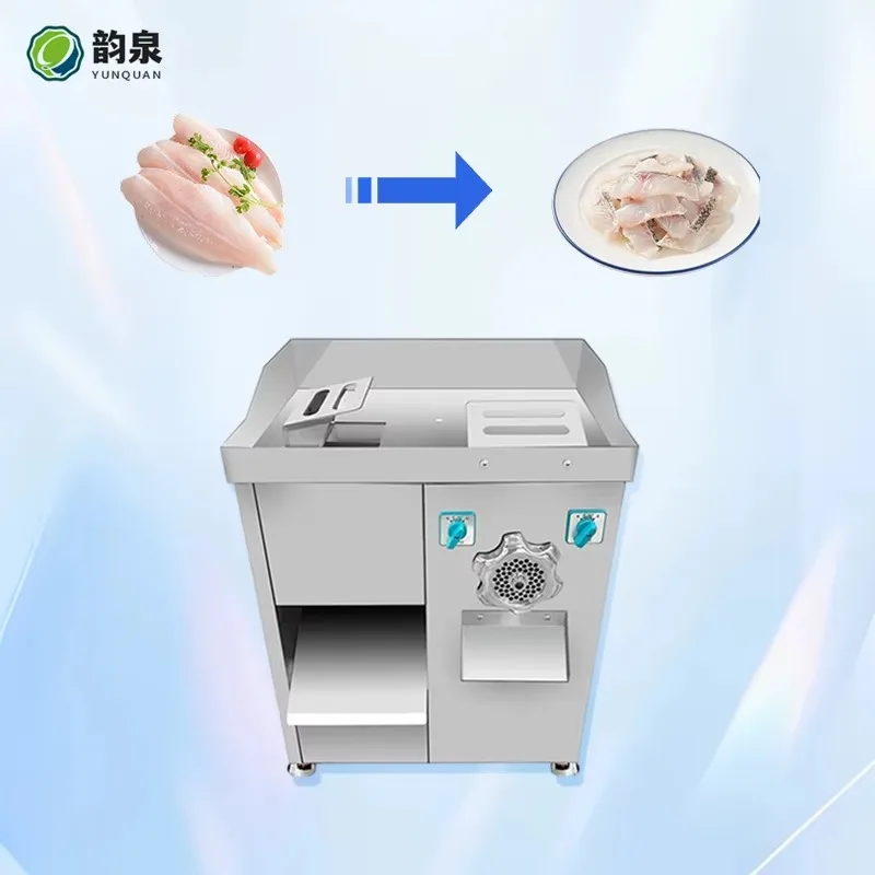 

New Alloy Steel Electric Meat Grinder Chicken Slicing Machine Meat Cutter Removable Blade 400kg/h Capacity 220V/380V