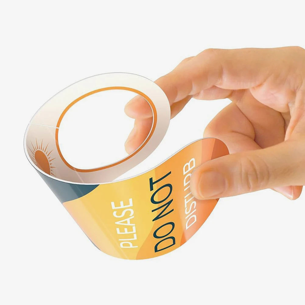 2 Pcs Double Door Handle Tag Office Meet Copper Sheet Knock Conference Room Sign