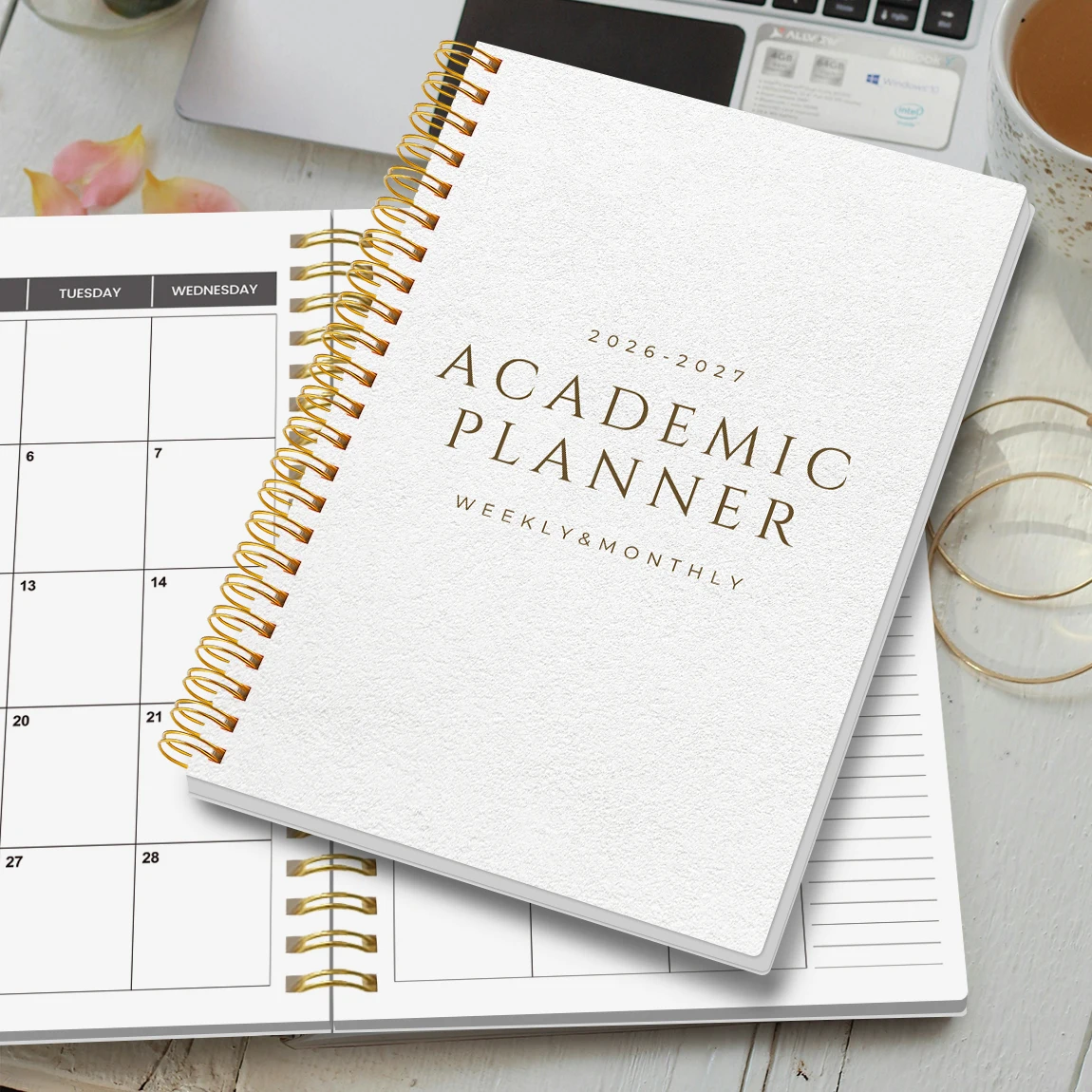 A5 Academic Planner 2026-2027, Weekly & Monthly Spiral Organizer, Student Agenda, Calendar with Notes, School Office Supplies