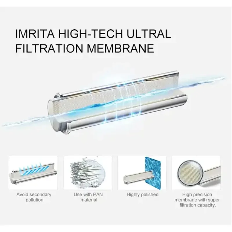 IMRITA Stainless Steel UF Water Filter Big Flow Household Commercial Use Ultrafiltration Water Purifier 0.01m Filtration