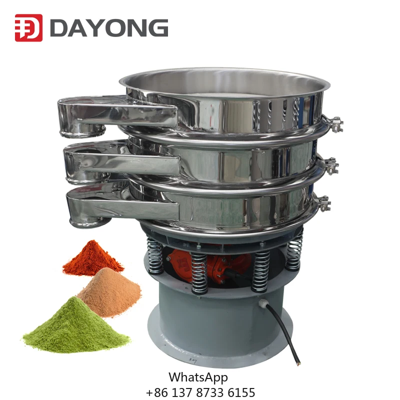 Hot Sales Rotary Single Deck Vibrating Screen For Powder/Liquid Stainless Steel Rotary Sifting Machine Manufacturer