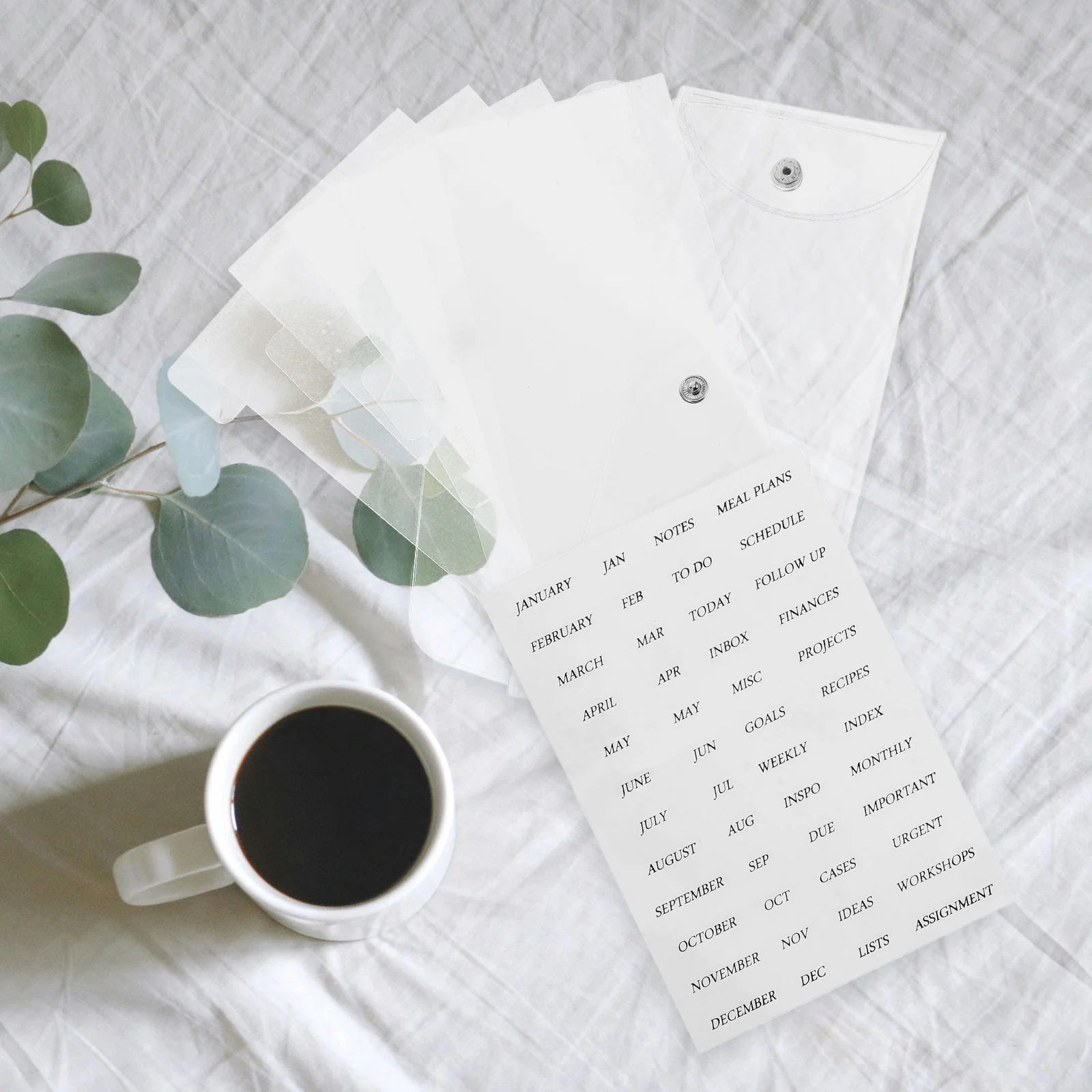 

1 комплект, бюджетный блокнот, прозрачный матовый переплет для экономии денег с индексными разделителями, прогрессивные прозрачные разделители для наличных