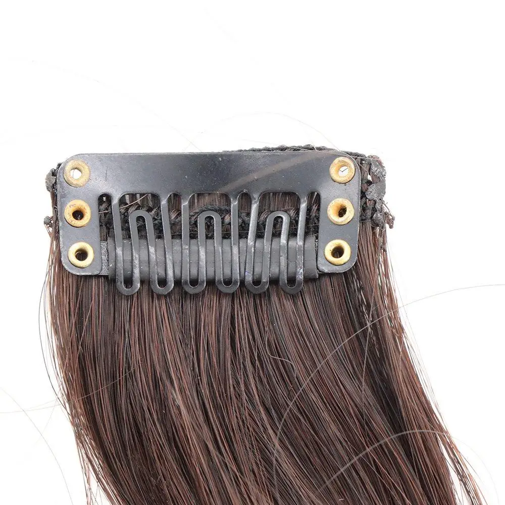 Hair Accessories Black Heat Resistant Fiber Women Brown Hair Extensions French Oblique Bangs Synthesis Wig Middle-part Bangs