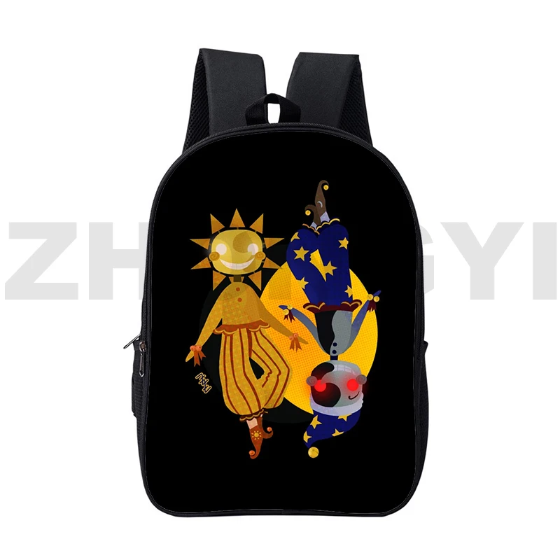 New Game Fnaf Sundrop Moondrop 3D Backpack Cartoon Kids School Bags Canvas Mens Bookbag Fashion Travel 16 Inch Laptop Mochila