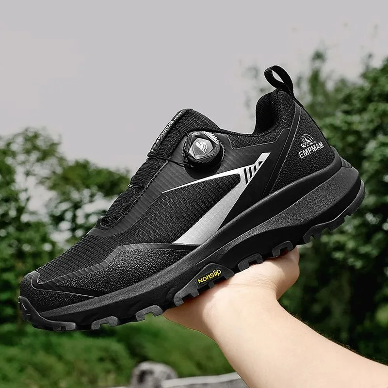 

2025 Новые кроссовки для трейлраннинга, мужские кроссовки с быстрой шнуровкой, уличная обувь для спортзала, мужская дизайнерская обувь для спорта и отдыха, резиновая прогулочная обувь