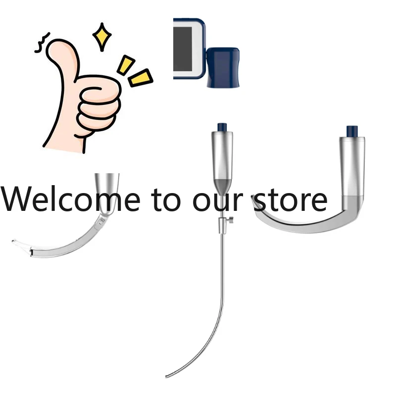 

BESDATA High Resolution M3 Video Laryngoscope Set Airway Management Stylet Intubation Use Digital Screen