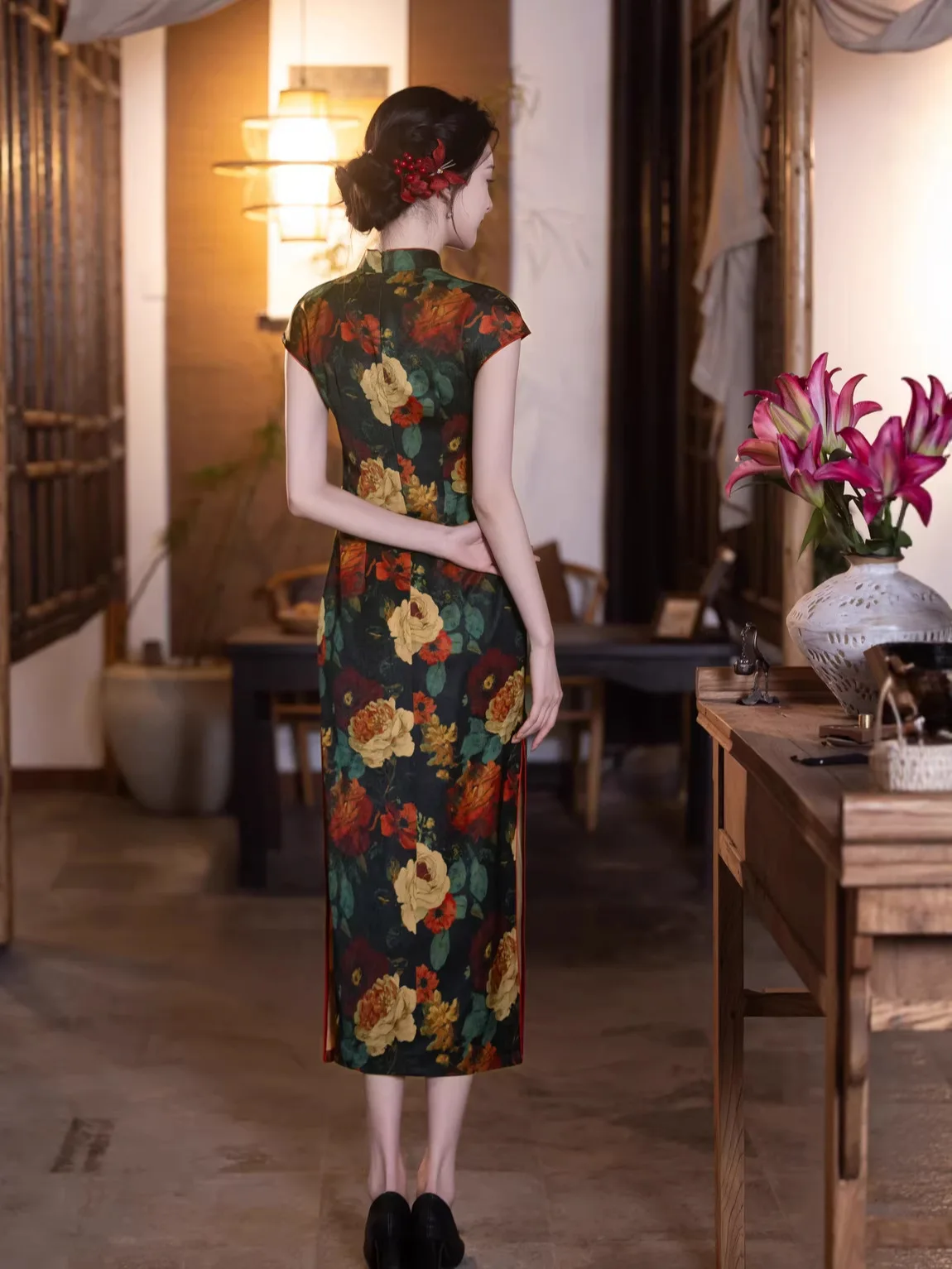 New Chinese Style Long Single-layer Sleeveless Chinese Style Qipao for Spring and Summer 2026 Qipao Dress