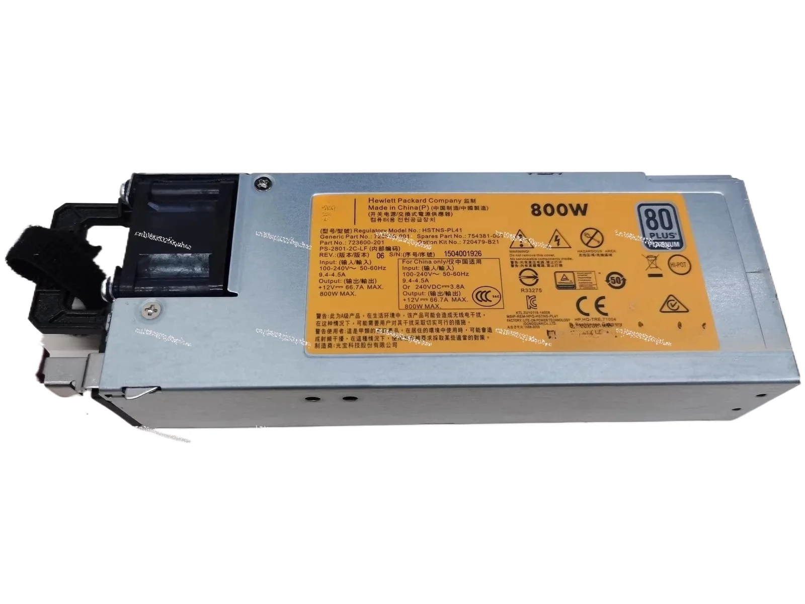 Fuente de alimentación HSTNS-PL41 usada, 800W, 754381-001, 723599-001, 720479-B21, fuente de alimentación para servidor G9, producto Original