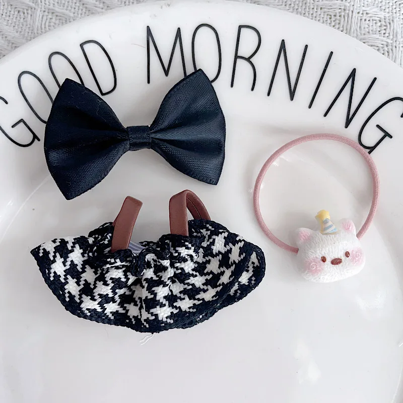 Vêtements de poupée pour Mini LABUBU 10cm, robe de Style élégant, robe de princesse douce avec nœud, accessoire pour cheveux, petit sac mignon, nouvelle collection 4.0