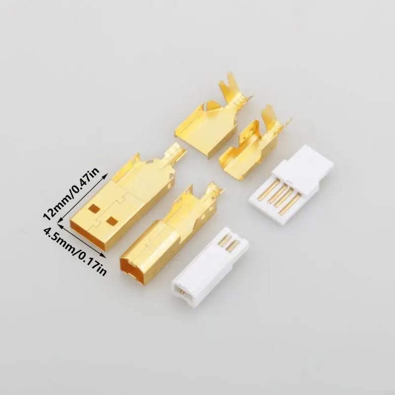 

Gold Plated Type A+B USB A USB Connectors Tail Socket Connectors Port Assembly Adapter Connectors Socket Connectors