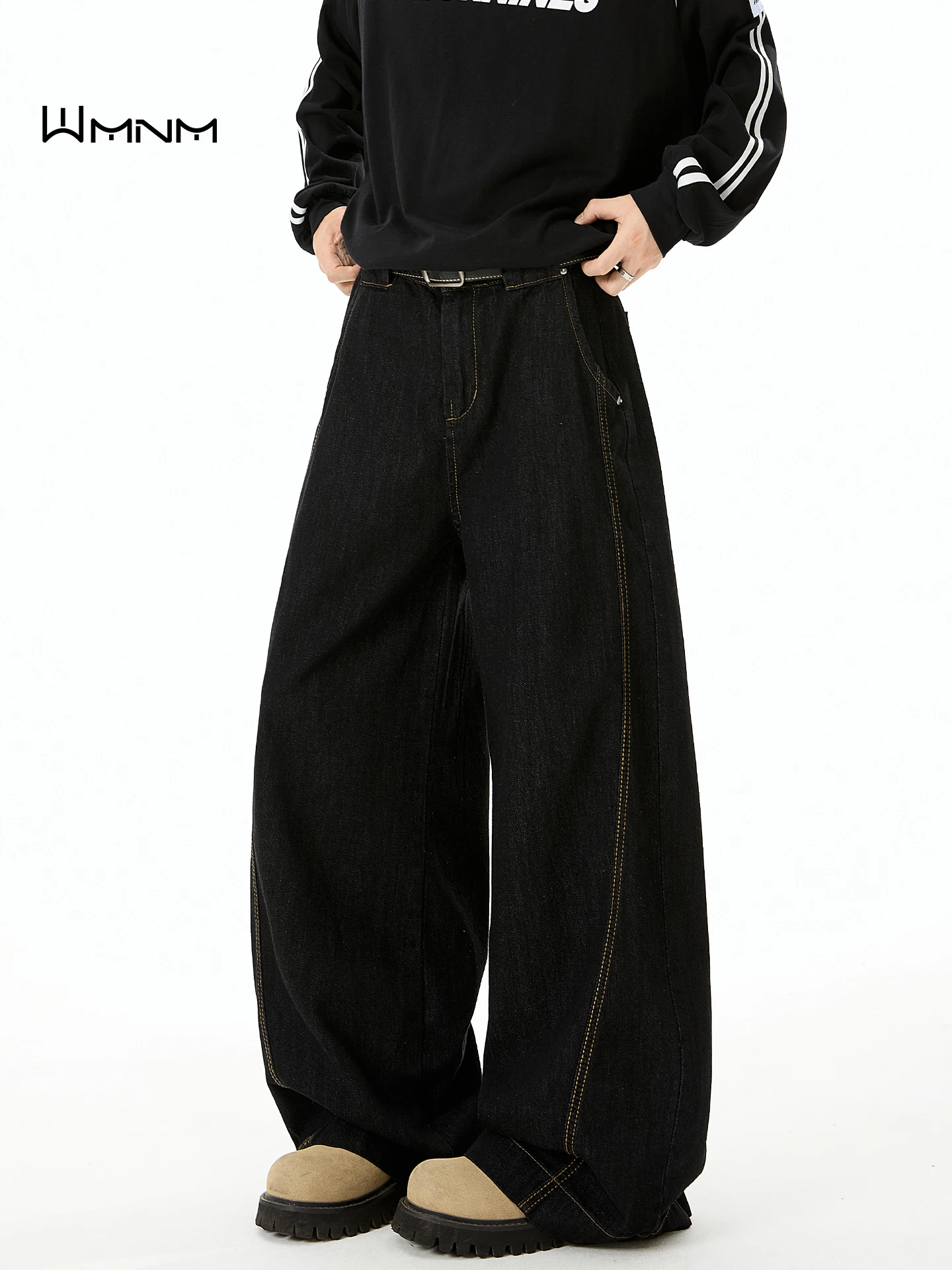 

Мужские джинсы American Sle Original Denim: осенне-зимние повседневные прямые широкие брюки с эффектом драпировки Cleanfit