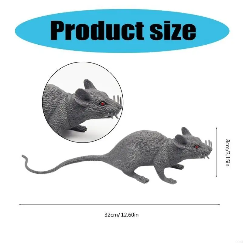 CORB Realistische Quietschen Mäuse Spielzeug gefälschte Maus -Streichprops für Haustierspiele und Halloween -Dekoration