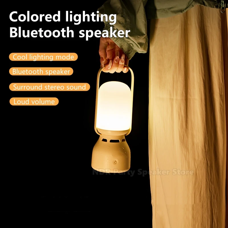 باليد الموسيقى متابعة جو مصباح مكبرات صوت بخاصية البلوتوث المحمولة اللاسلكية الصغيرة عالية الجودة الصوت مصباح التخييم في الهواء الطلق