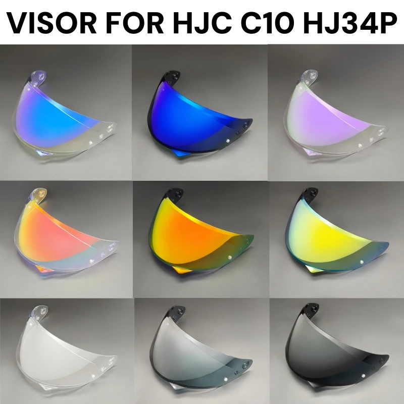 

C10 Motorcycle Helmet Visor Lens For HJC HJ34P Replace Anti-UV Anti-Scratch Dustproof Wind Shield Motorcycles Accessories Casco