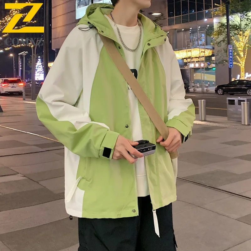 

COMXZ весенне-осеннее мужское пальто, трендовая корейская рабочая одежда, студенческая куртка, мужской топ, тонкая повседневная свободная мужская рубашка