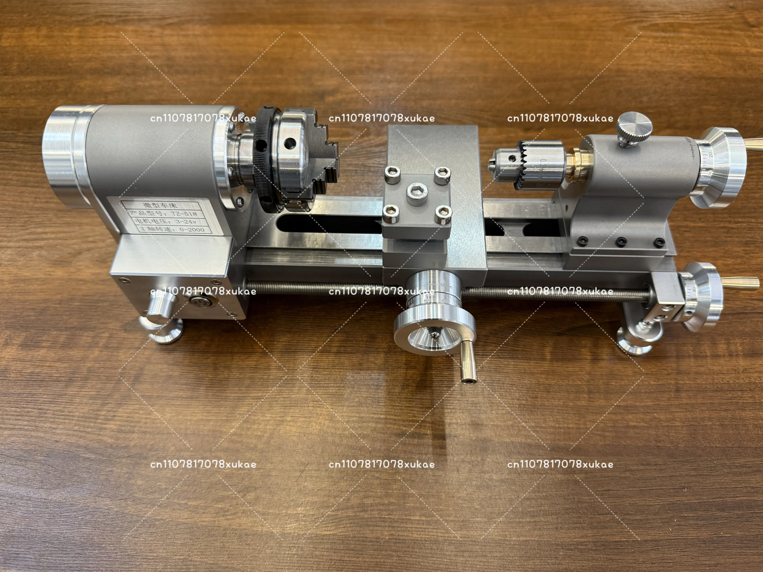 Precision High Performance Micro Lathe CNC Adjustable Accuracy Equipped with 24V Power Supply Metal Lathe Model Toy