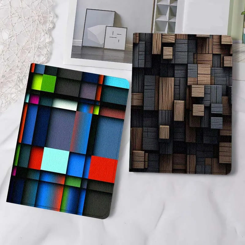 

Colorful Geometric Abstract Tablet Case For Samsung Tab Galaxy S6 S11 A A7 A8 A9 A11 10.1 10.4 10.5 Plus Lite Gift