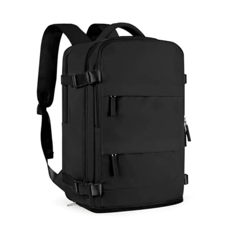 

Black Travel Backpack For Women Men Airline Approved Carry On Backpack Flight Approved Waterproof Sports Luggage Backpacks Casu
