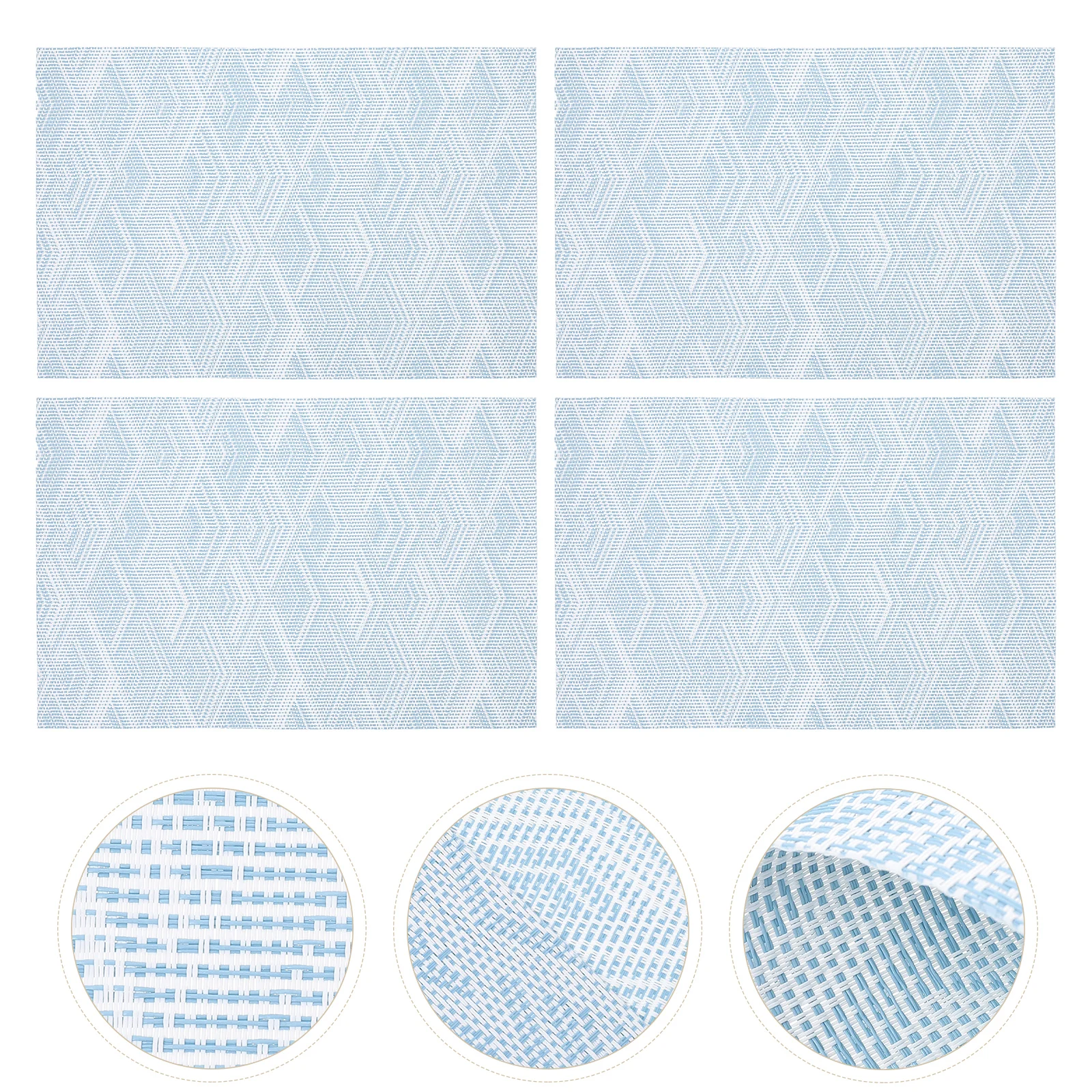 

4Pcs PVC Placemat Anti-Skid Waterproof Dining Table Mat Non-Slip Kitchen Utensil Pad Placemats Placemats PVC Desktop Placemat
