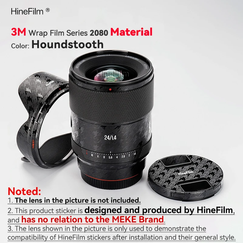 Hinefilm Skin for Meike 24 F1.4 MIX L Mount Lens Decal Skin for Meike 24mm F1.4 MIX Lens Sticker 24 1.4 Warp Skin 24F1.4