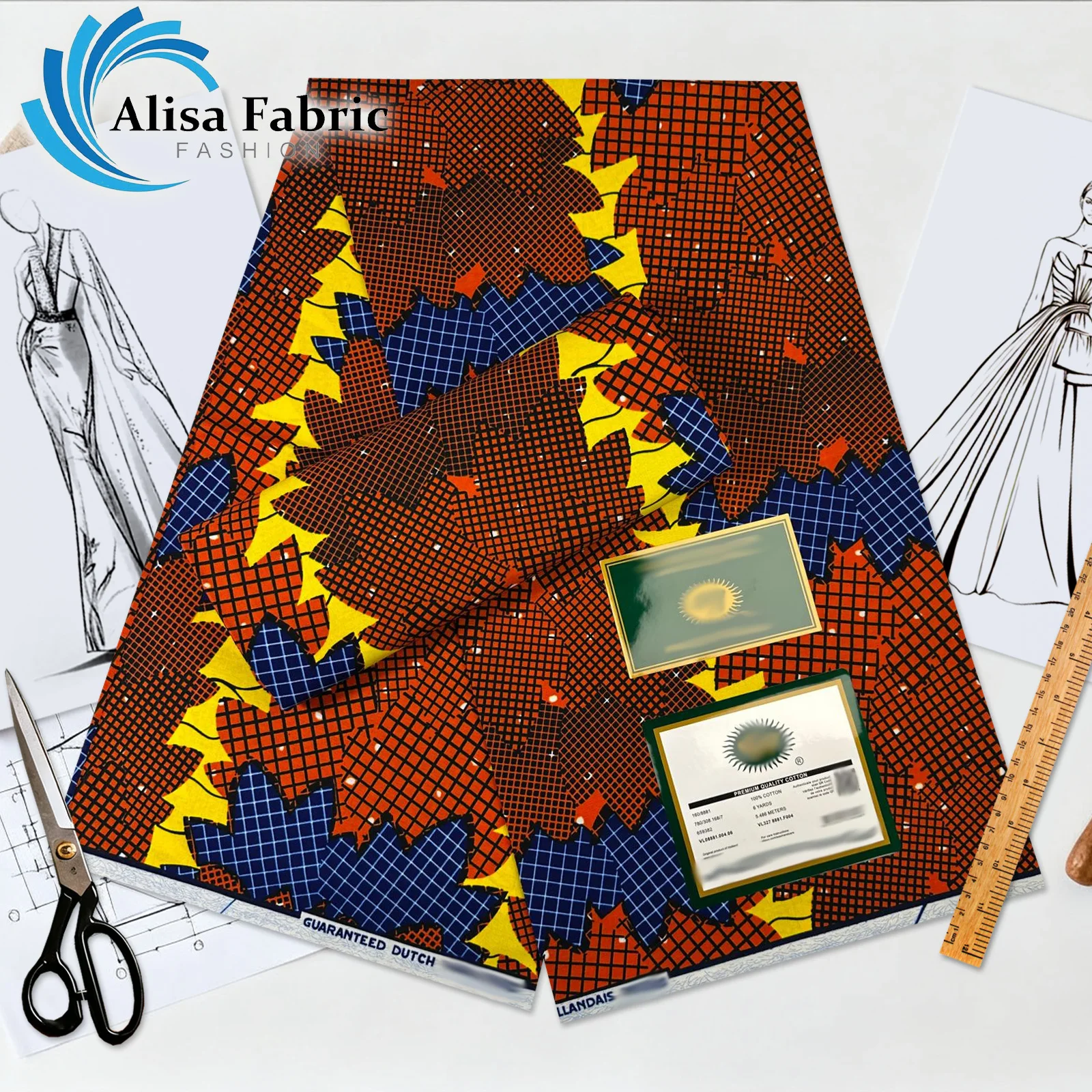 

2025 новейшая африканская ткань, воск, 6 ярдов, 100% хлопок, рождественская нигерийская ткань для вечерних платьев