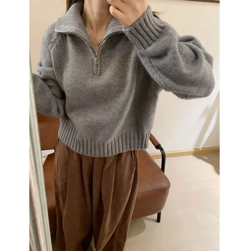 Chandails pulls pulls femme bleu Y2K maillot contraste basique sportif gymnastique entraînement exercice entraînement Performance actif dynamique