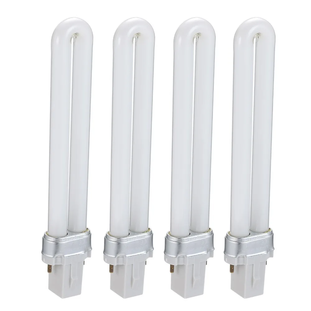 4PCS 9W Power UV LED Lamp Tube Double Light Source 365nm Wavelength Nail Curing Bulb Fast Curing U Shaped Gel Curing Light Tube