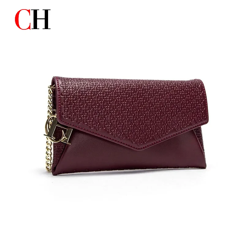 CH Vintage Letter Hardware Envelope Bag Ladies Removable Chain Shoulder Crossbody Handbag Party Evening Bag Comes With Gift Box image 6
