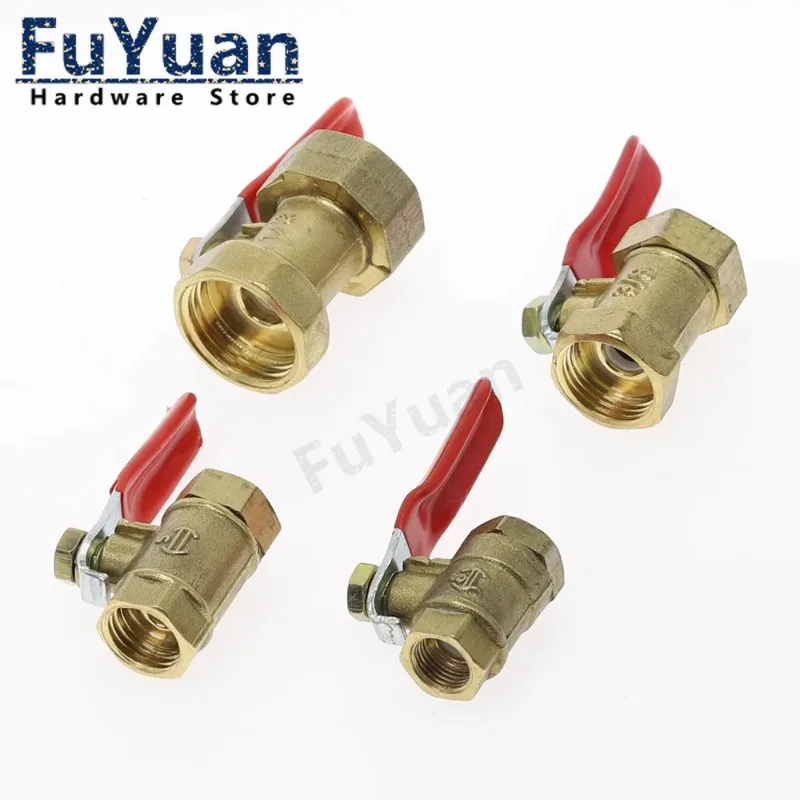1 قطعة أنثى الموضوع هوائي صمام كروي صغير النحاس موصل مشترك ، النحاس تركيب مقرنة محول ، المياه والهواء 1/4 3/8 1/2 BSP #2
