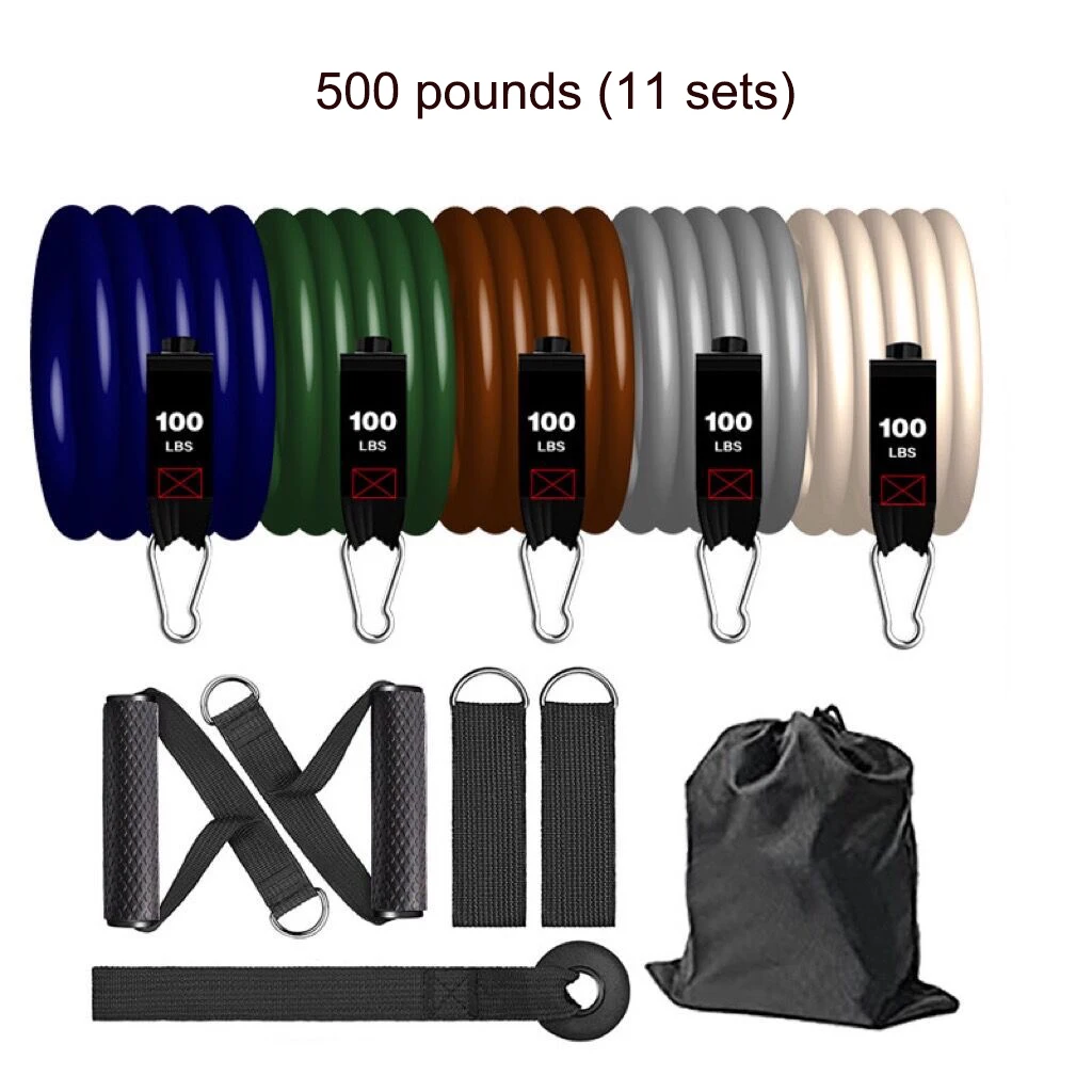 

11Pcs/Set 500LBS Resistance Bands Crossfit Portable Gym Sports Bodybuilding Fitness Equipment Elastic Rope Unisex home gym