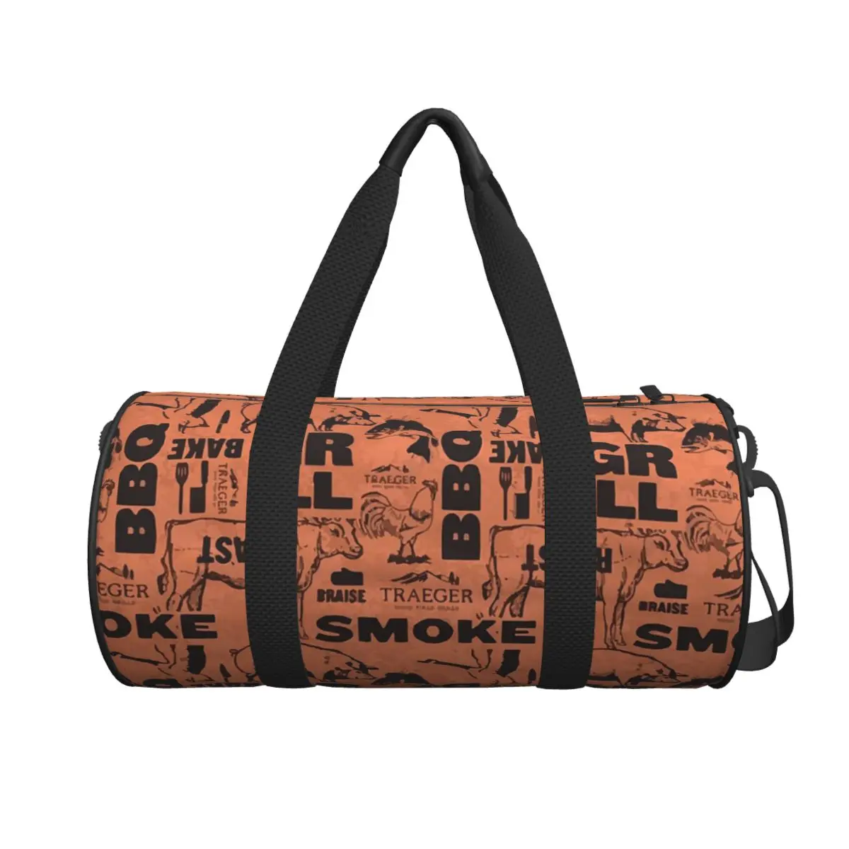 

Traeger BBQ Smoker Butcher с узором, большая спортивная сумка, многофункциональная дорожная сумка Duffle, сумки для фитнеса