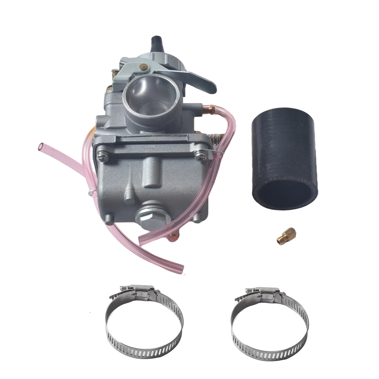 VM34 Carburetor With Black 58MM Air Filter Adapter Kit For Predator 301cc 420cc Mikuni Go Kart