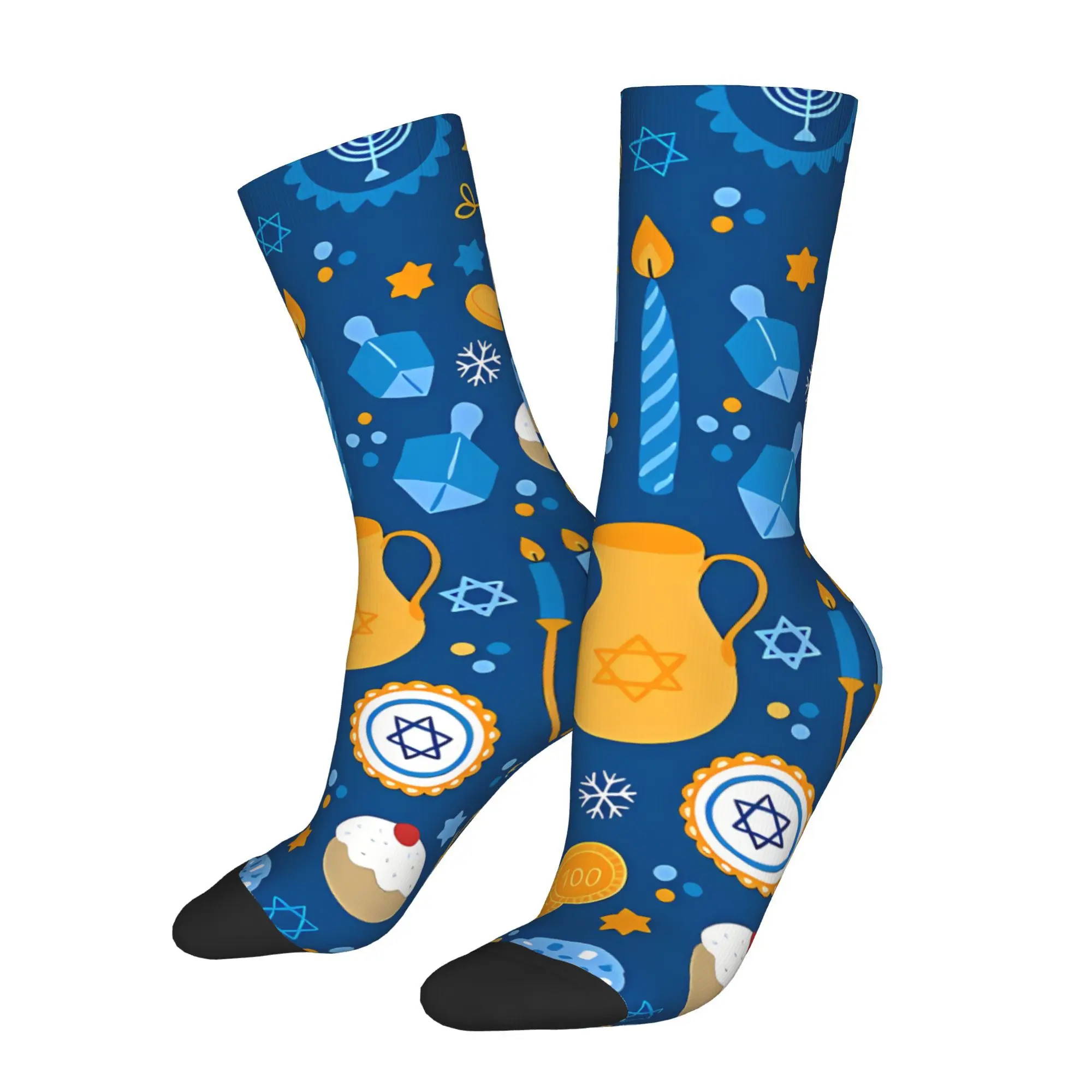 

Happy Hanukkah Sock Printed Man Polyester Fashion