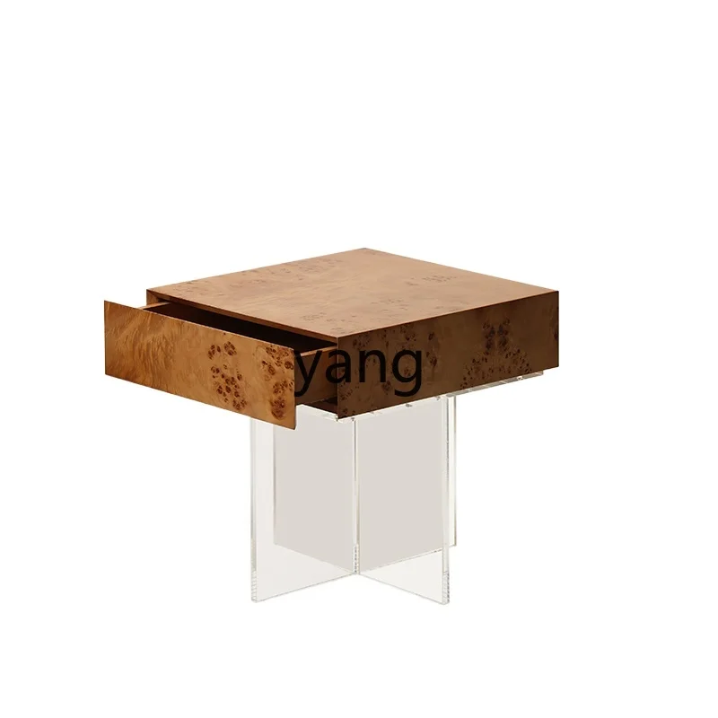 

Yjq Collection Series Side Table Natural Tree Tumor Skin Texture Bedside Table Living Room