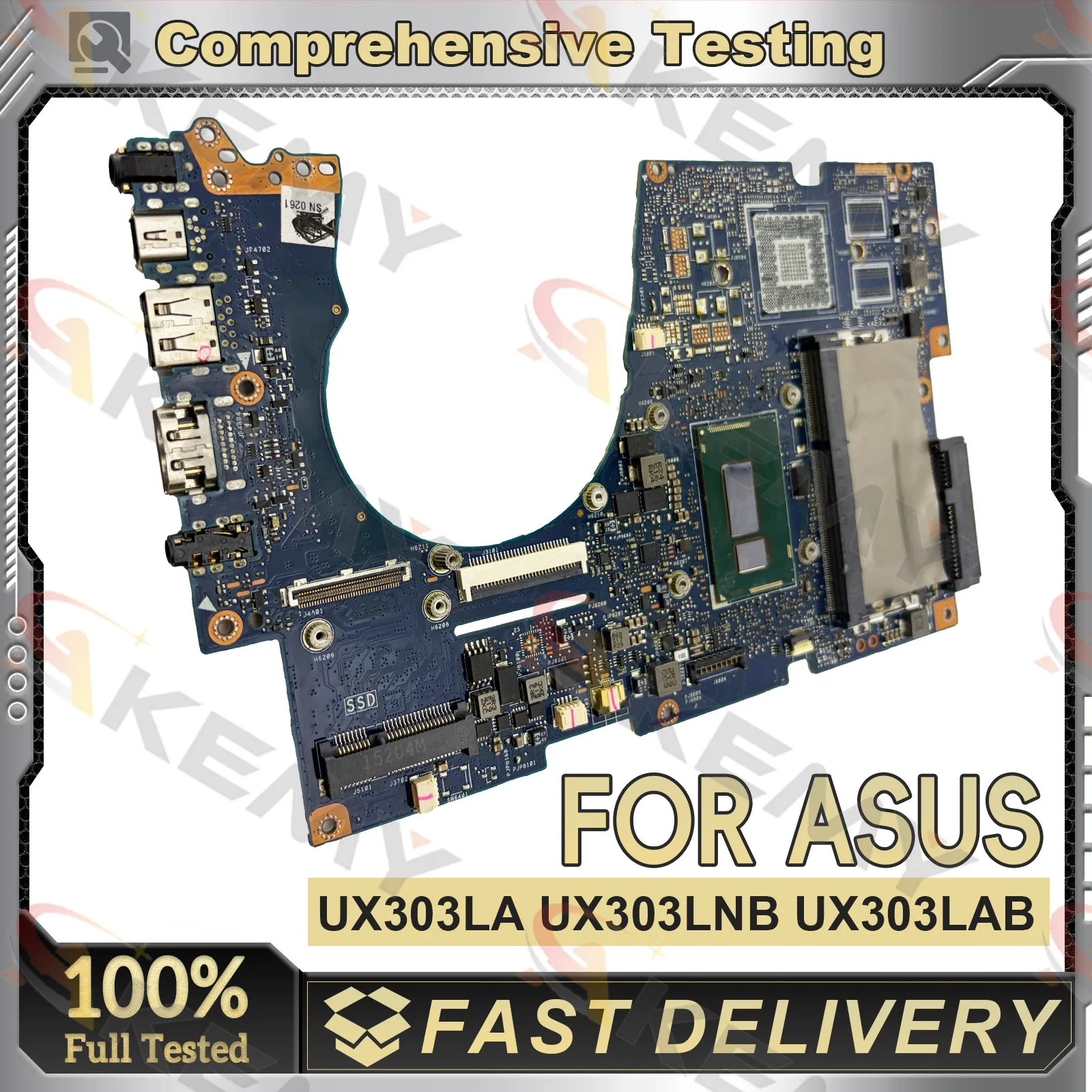 UX303LA Laptop Motherboard For ASUS ZenBook BX303L U303L UX303LA UX303L UX303LNB UX303LN Mainboard W/ I3 I5 I7 CPU 100% Tested