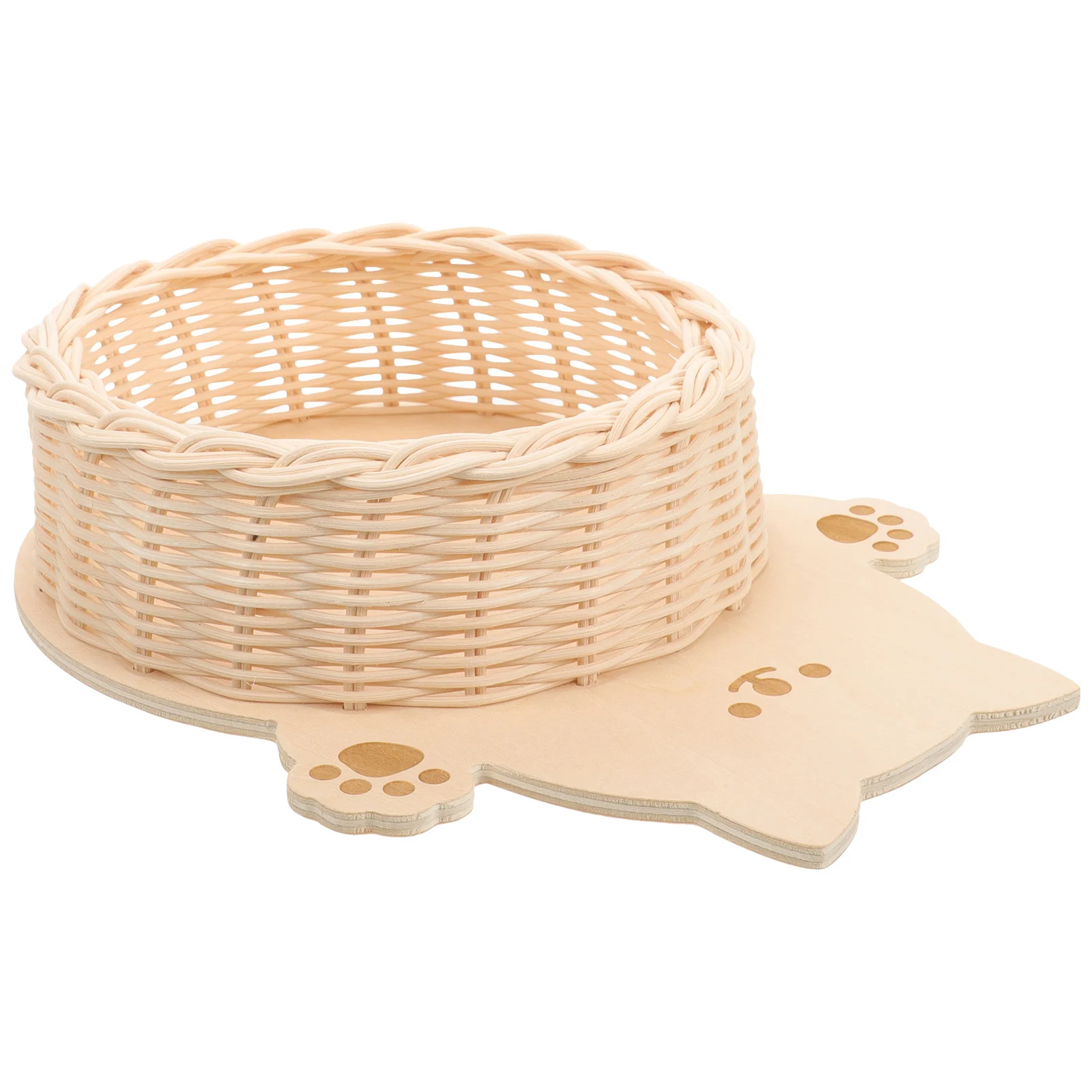 

Large Cartoon Animal Wood Woven Storage Basket Bread Fruit Snacks Storage Tabletop Decorative Basket Organizer Baskets