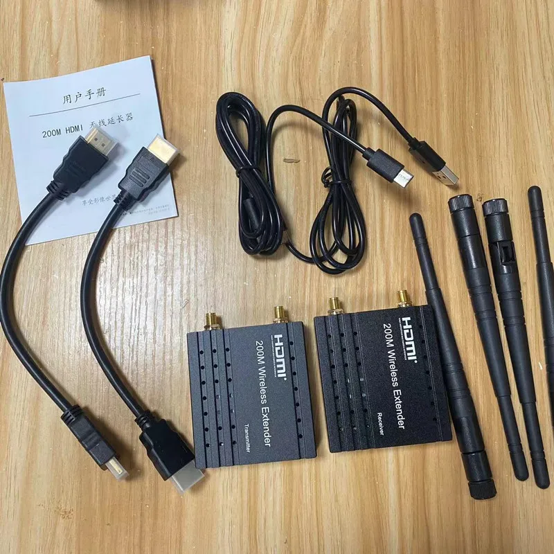 

200 м беспроводная передача видеопередатчик и приемник HDMI удлинитель компьютер для встреч ноутбука ПК ТВ адаптер проекционного дисплея