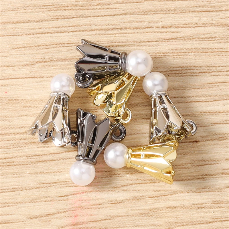 5 Stück 9 x 11 mm niedliche Mini-3D-Metall-Sport-Badminton-Anhänger für die Schmuckherstellung, Tropfenohrringe, Halsketten, DIY-Bastelzubehör – Detail 9