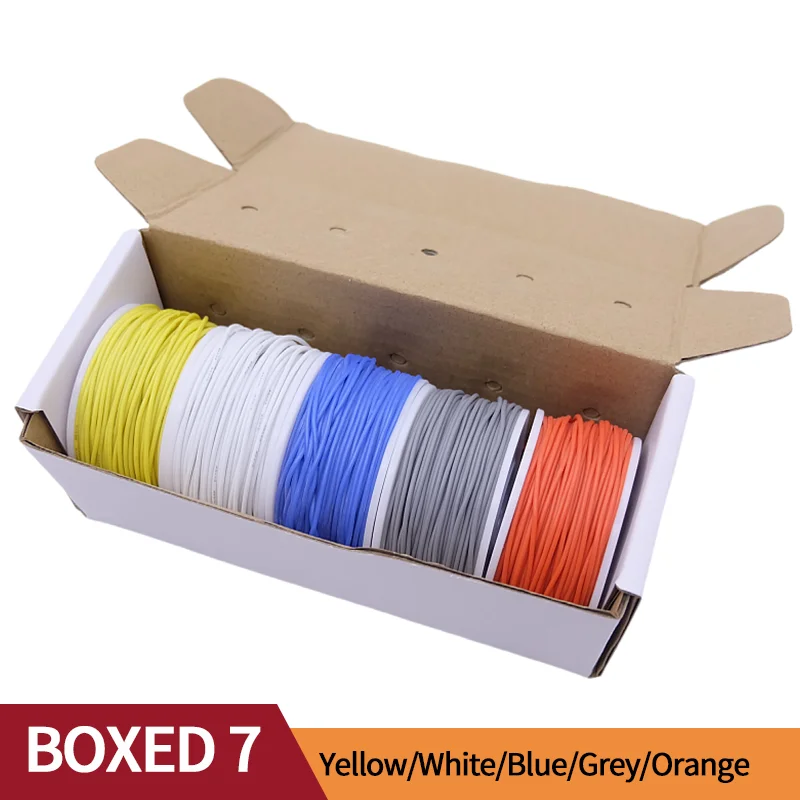 Hitze beständiger weicher Silikon draht 5 Farben im Box-Kit 30/28/26/24/22/20awg verse iltes flexibles Kabel elektrisch verzinnter Kupferdraht
