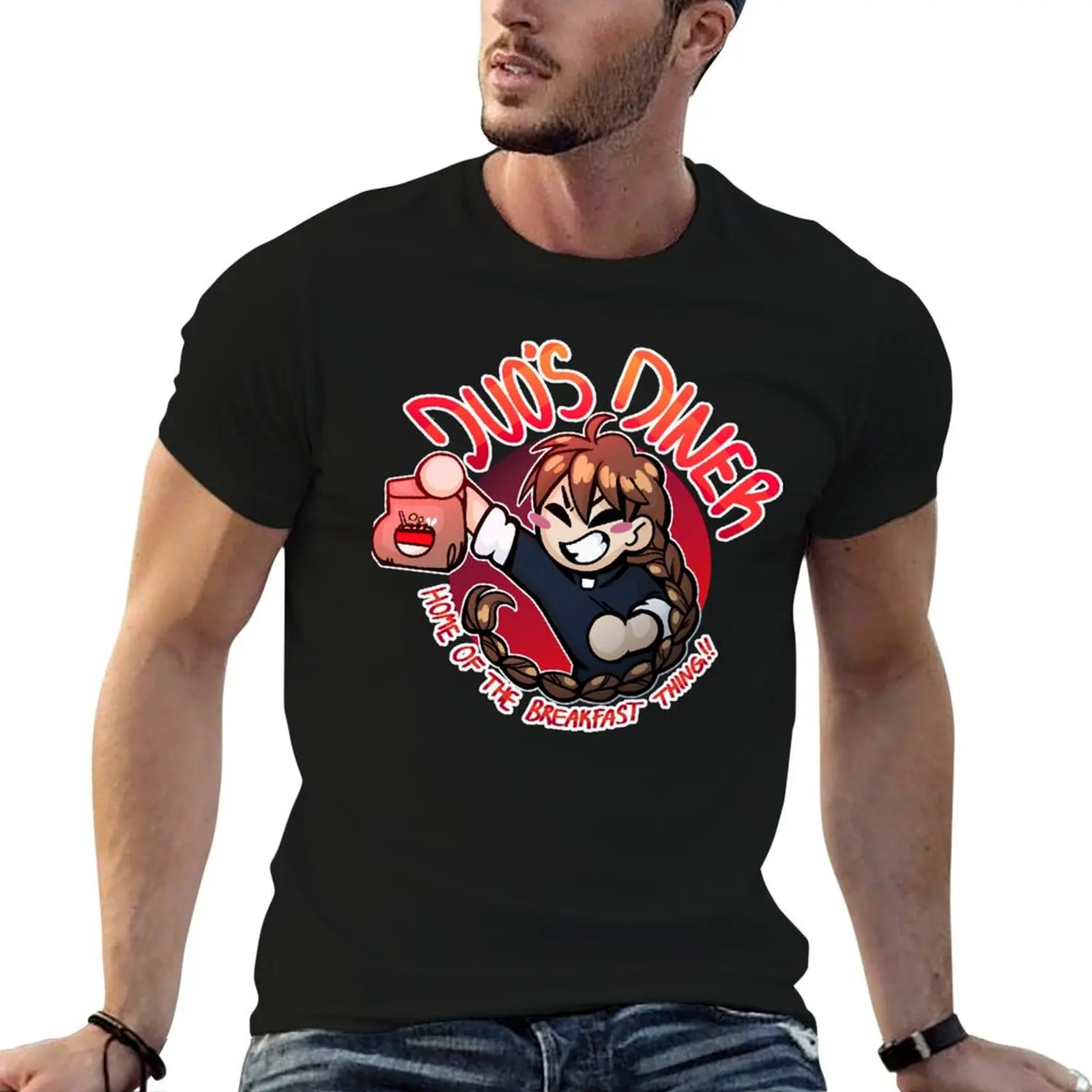 

Duo Diner Funny Gifts Men T-Shirt summer top anime tshirt sweat clothes for men