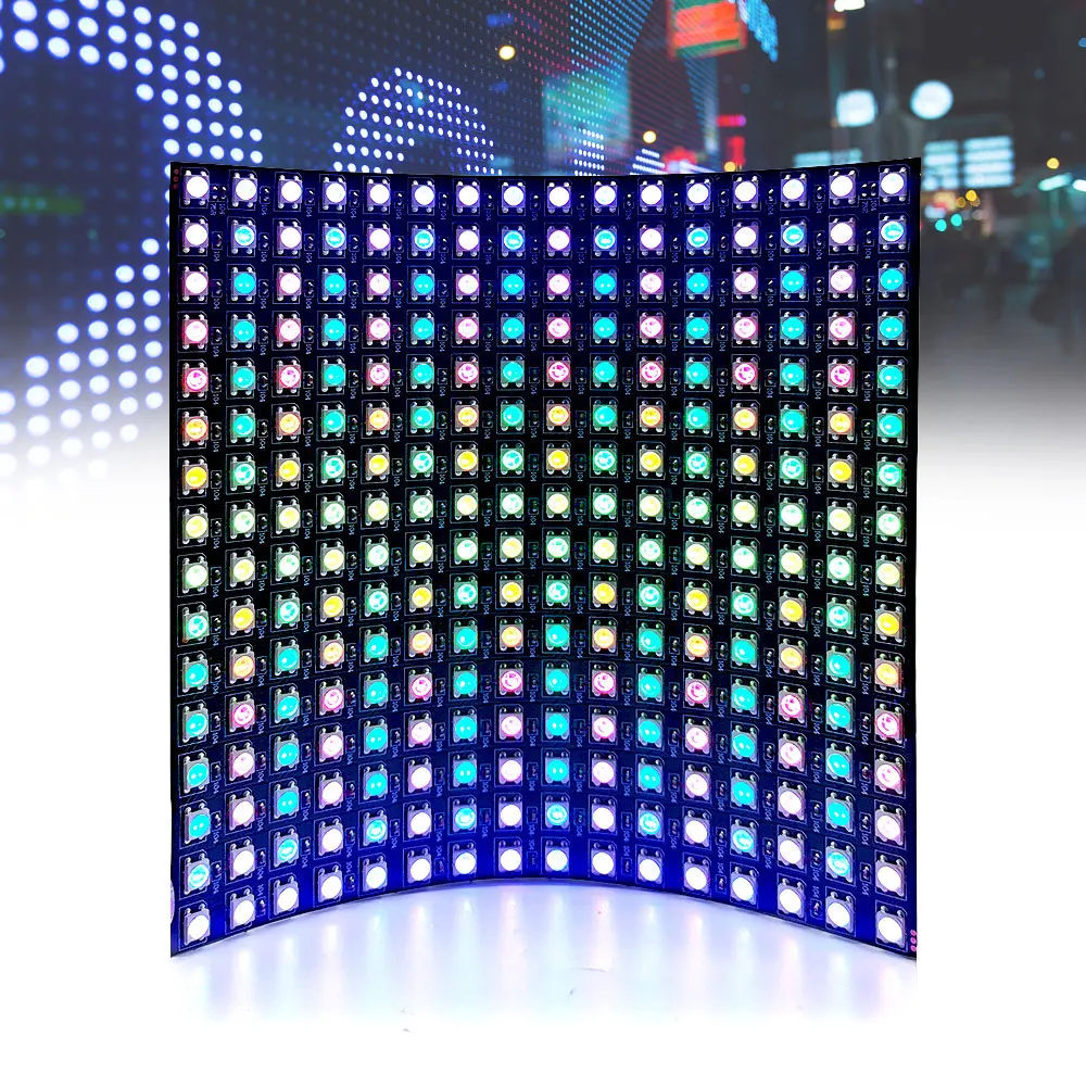 Imagem -02 - Módulo Digital Matrix Screen Flexível Dc5v Ws2812b Painel Led Ws2812 Endereçável Individualmente 14 Teclas 17 Teclas 21 Teclas Controlador Remoto rf