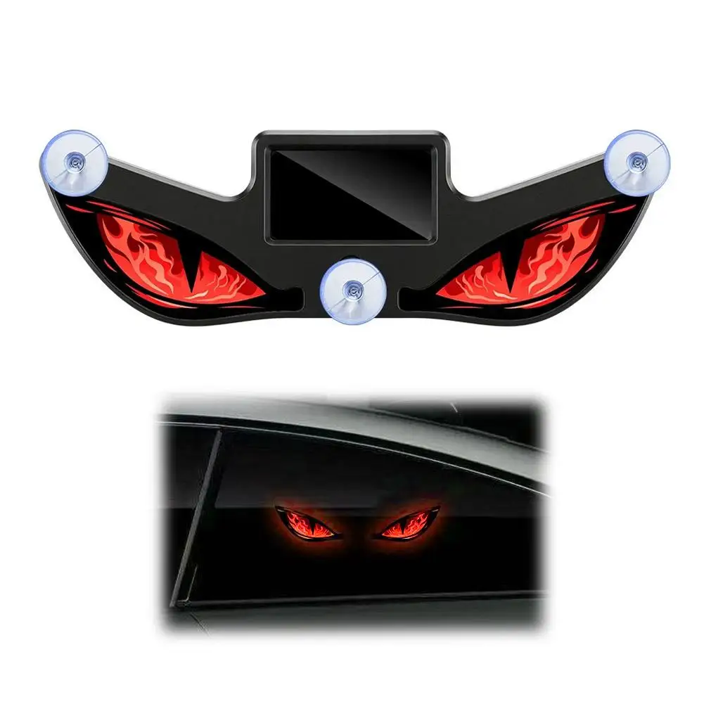Solarbetriebene Auto-LED-Warnleuchte Typ C mit Doppelladung, Teufelsaugen-Stroboskop-Signallampe, Universelles Auto-Diebstahlschutz-Zubehör – Detail 1