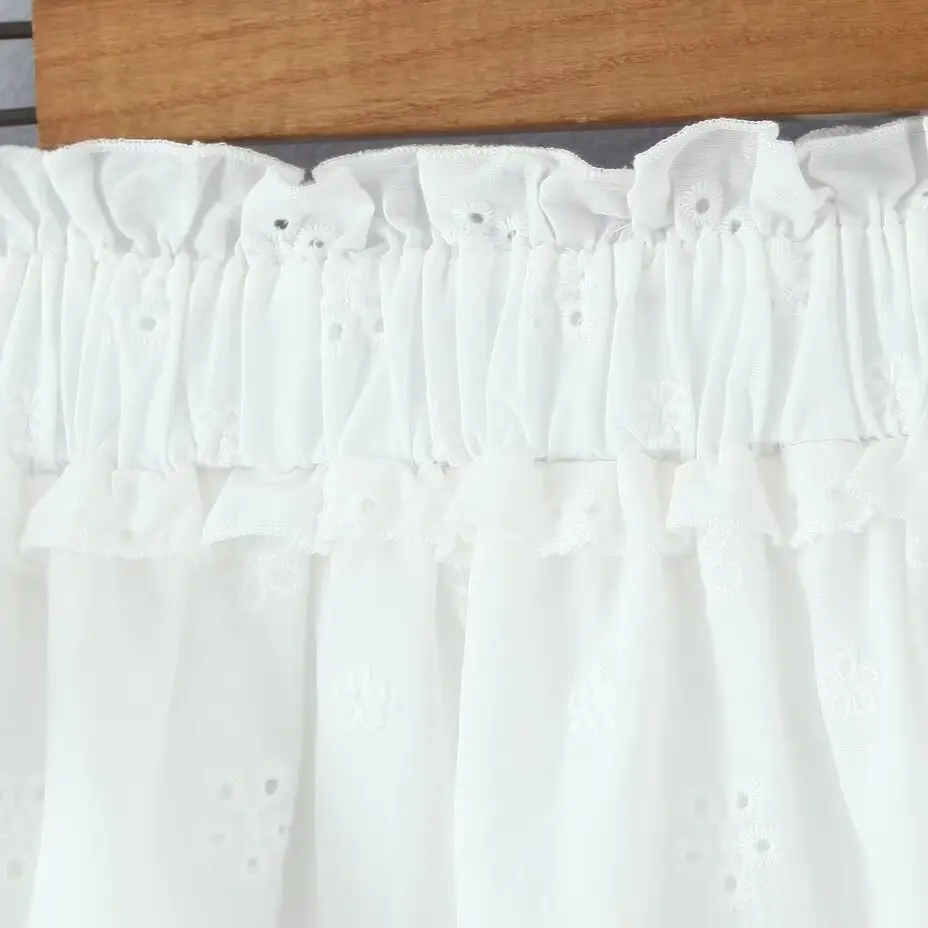 تنورة قصيرة أنيقة مطرزة بحزام، تصميم نسائي جديد للربيع، مصنوعة من ألياف البوليستر عالية الجودة، تنورة أميرة بخصر مرتفع